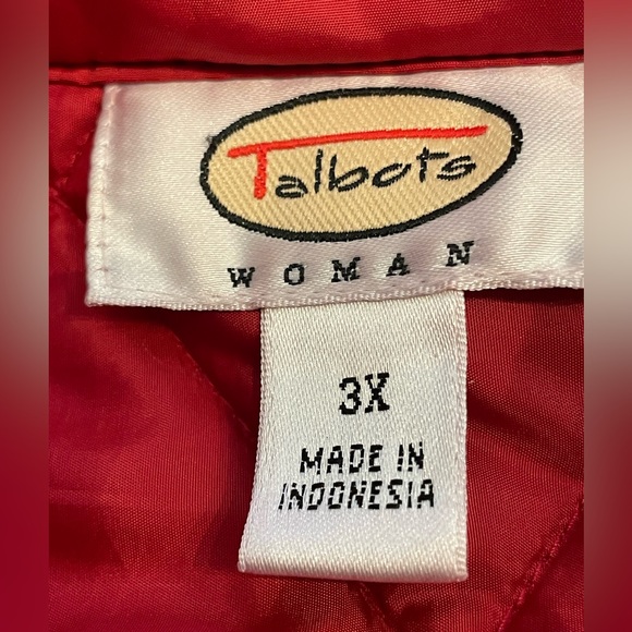 Talbots Red Vest Size 3X Nylon material - Picture 5 of 7